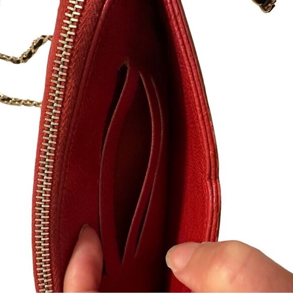 Chanel boys red leather long wallet pouch - Picture 6 of 16